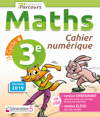 Mathématiques, Cahier iParcours 3e, Clé USB enseignant