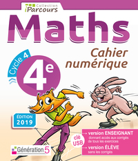 Mathématiques, Cahier iParcours 4e, Clé USB enseignant