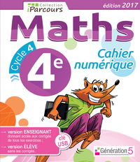 Mathématiques, Cahier iParcours 4e, Clé USB enseignant
