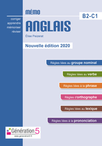 Mémo anglais B2-C1 (Classes prépas/Ens. Supérieur) - édition 2020