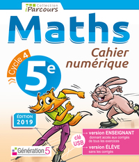 Mathématiques, Cahier iParcours 5e, Clé USB enseignant