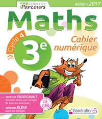 Mathématiques, Cahier iParcours 3e, Clé USB enseignant