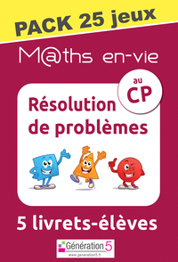 M@ths en-vie - Pack 25 jeux de 5 livrets - Résolution de problèmes au CP