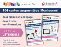 104 cartes augmentées Montessori "Corps et Vêtements"