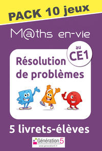 M@ths en-vie - Pack 10 jeux de 5 livrets - Résolution de problèmes au CE1