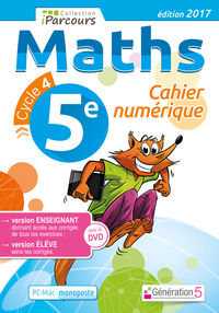 Mathématiques, Cahier iParcours 5e, CD-Rom enseignant monoposte