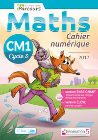 Cahier numérique iParcours Maths CM1 (DVD enseignant site) 2017