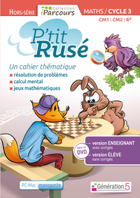 CAHIER NUMERIQUE P'TIT RUSE MATHS CYCLE 3 (DVD ENSEIGNANT MONOPOSTE) 2018