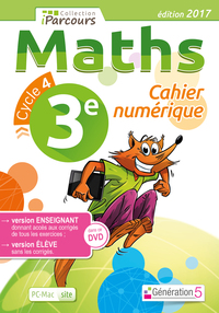 Mathématiques, Cahier iParcours 3e, CD-Rom enseignant site