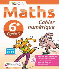 Mathématiques, Cahier iParcours 6e, Clé USB enseignant