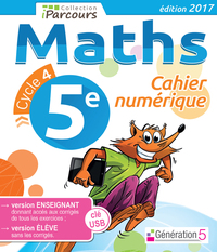 Mathématiques, Cahier iParcours 5e, Clé USB enseignant