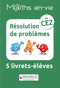 M@ths en-vie - Jeu de 5 livrets - Résolution de problèmes au CE2