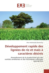 Developpement rapide des lignees de riz et maïs A caracteres desires