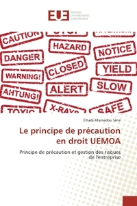 LE PRINCIPE DE PRECAUTION EN DROIT UEMOA - PRINCIPE DE PRECAUTION ET GESTION DES RISQUES DE L'ENTREP