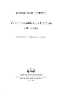 VENITE, EXSULTEMUS DOMINO (94. ZSOLTAR) FUR FRAU CHANT