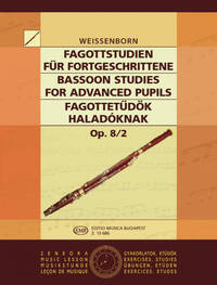 FAGOTTSTUDIEN FUR ANFANGER II OP. 8-2 BASSON