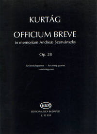 OFFICIUM BREVE IN MEMORIAM ANDREE SZERVANSZKY MUSIQUE D'ENSEMBLE