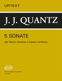 5 SONATE - PER FLAUTO TRAVERSO E BASSO CONTINUO - FLUTE TRAVERSIERE ET PIANO - AVEC PARTIES SEPAREES