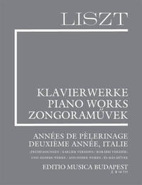 ANNEES DE PELERINAGE DEUXIEME ANNEES, ITALIE PIANO