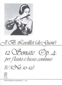 12 SONATE PER FLAUTO E BASSO CONTINUO IV OP. 4 FLUTE TRAVERSIERE