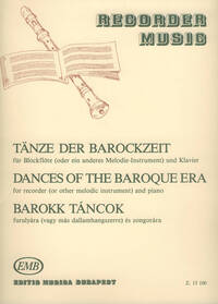 TANZE DER BAROCKZEIT FLUTE A BEC