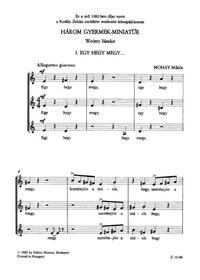 THREE CHILDREN'S MINIATURES CHANT