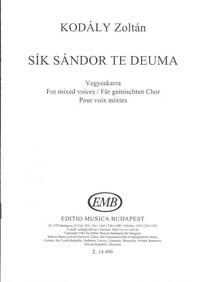 SIK SANDOR TE DEUMA FUR GEMISCHTEN CHOR CHANT