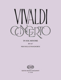 CONCERTO IN SOL MINORE, RV 417 PER VIOLA E PIAN ALTO