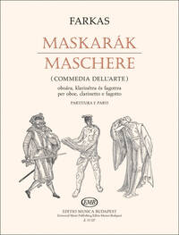 MASCARADE (COMMEDIA DELLOARTE) FUR OBOE, KLARIN MUSIQUE D'ENSEMBLE