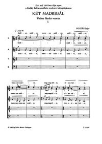 TWO MADRIGALS CHANT