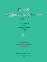 ROMANCE LYRIQUE (1898) POUR VIOLONCELLE AVEC L'ACC VIOLONCELLE