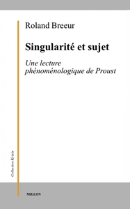 SINGULARITE ET SUJET
