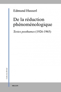DE LA REDUCTION PHENOMENOLOGIQUE