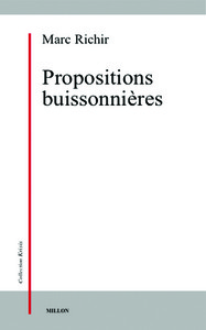 PROPOSITIONS BUISSONNIERES
