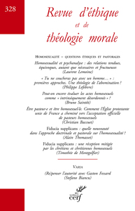 REVUE D'ETHIQUE ET DE THEOLOGIE MORALE 328