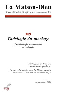 LA MAISON-DIEU - N 309 THEOLOGIE DU MARIAGE