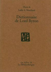 DICTIONNAIRE DE LORD BYRON