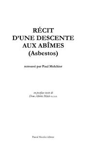 RECIT D'UNE DESCENTE AUX ABIMES (ASBESTOS)