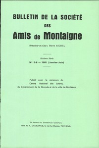 Bulletin de la Société des amis de Montaigne. VI, 1981-1, n° 5-6