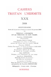 Cahiers Tristan L'Hermite