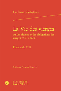 LA VIE DES VIERGES - EDITION DE 1714