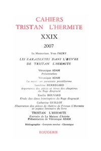 Cahiers Tristan L'Hermite