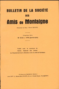 Bulletin de la Société des amis de Montaigne. V, 1978-1, n° 25-26