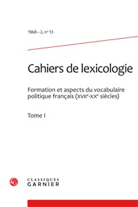 Cahiers de lexicologie