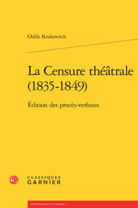 La Censure théâtrale (1835-1849)