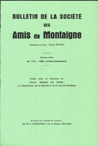 Bulletin de la Société des amis de Montaigne. VI, 1981-2, n° 7-8