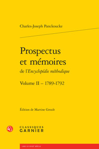 Prospectus et mémoires de l'Encyclopédie méthodique