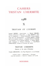 Cahiers Tristan L'Hermite