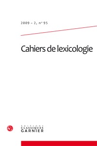 Cahiers de lexicologie