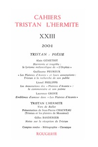 Cahiers Tristan L'Hermite